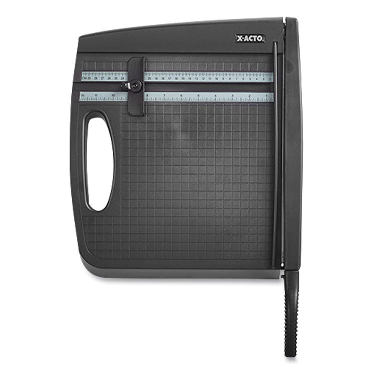 X-ACTO® 10-Sheet Guillotine Trimmer, 10 Sheets, 12" Cut Length, Plastic Base, 13 x 13 (EPI26232) Each