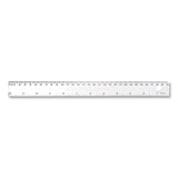 Westcott® Transparent Shatter-Resistant Plastic Ruler, Standard/Metric, 12" Long, Clear (WTC45012) Each