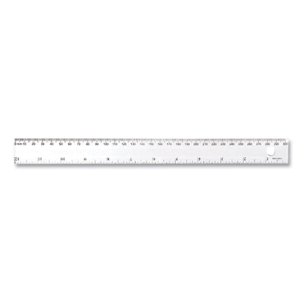 Westcott® Transparent Shatter-Resistant Plastic Ruler, Standard/Metric, 12" Long, Clear (WTC45012) Each