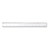 Westcott® Transparent Shatter-Resistant Plastic Ruler, Standard/Metric, 12" Long, Clear (WTC45012) Each