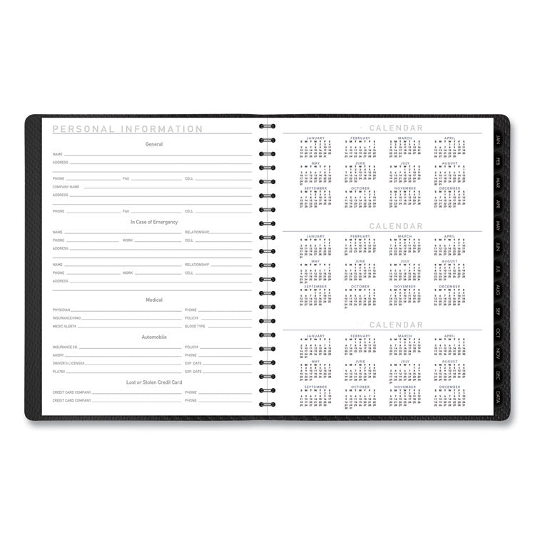 AT-A-GLANCE® Contemporary Weekly/Monthly Planner, Vertical-Column Format, 11 x 8.25, Graphite Cover, 12-Month (Jan to Dec): 2024 (AAG70950X45)
