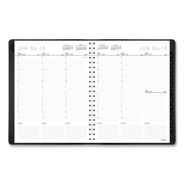 AT-A-GLANCE® Contemporary Weekly/Monthly Planner, Vertical-Column Format, 11 x 8.25, Black Cover, 12-Month (Jan to Dec): 2024 (AAG70950X05)