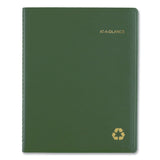 AT-A-GLANCE® Recycled Weekly Vertical-Column Format Appointment Book, 11 x 8.25, Green Cover, 12-Month (Jan to Dec): 2024 (AAG70950G60)