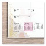 AT-A-GLANCE® Watercolors Monthly Desk Pad Calendar, Watercolor Artwork, 17.75 x 11, White Sheets, Purple Binding, 12-Month (Jan-Dec): 2024 (AAGSK91705)