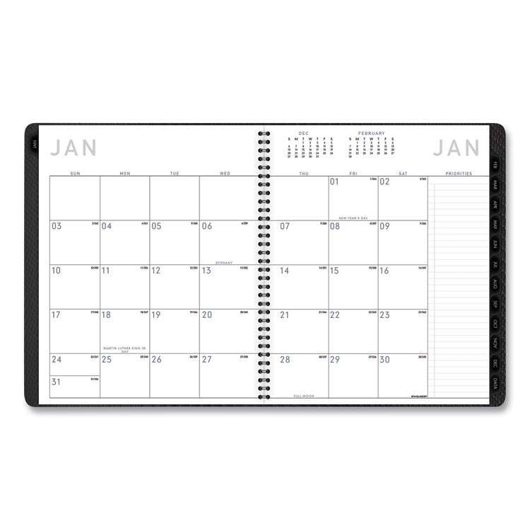 AT-A-GLANCE® Contemporary Monthly Planner, Premium Paper, 11 x 9, Graphite Cover, 12-Month (Jan to Dec): 2025 (AAG70260X45)