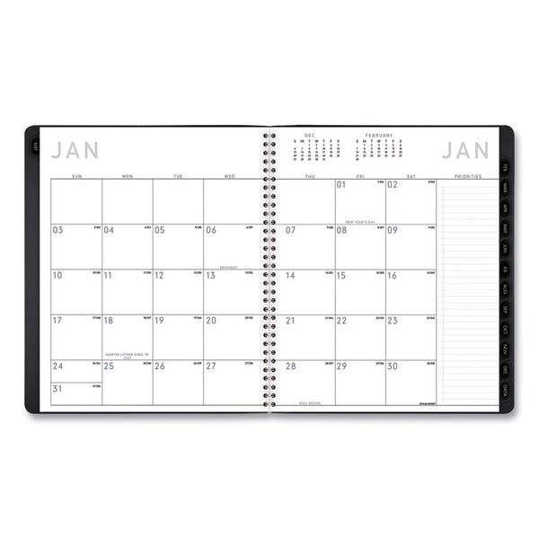 AT-A-GLANCE® Contemporary Monthly Planner, Premium Paper, 11 x 9, Black Cover, 12-Month (Jan to Dec): 2024 (AAG70260X05)