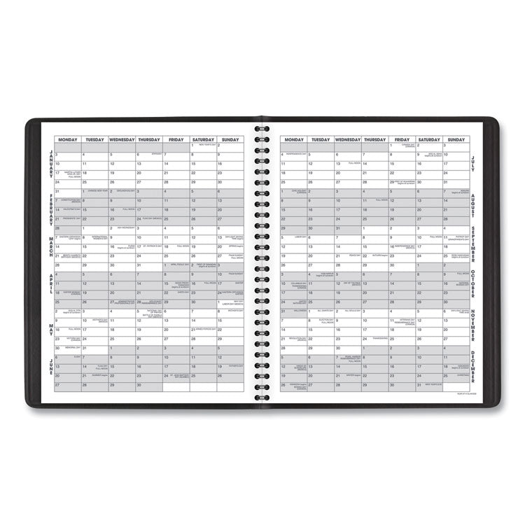 AT-A-GLANCE® Monthly Planner, 8.75 x 7, Black Cover, 18-Month (July to Dec): 2022 to 2023 (AAG7012705)