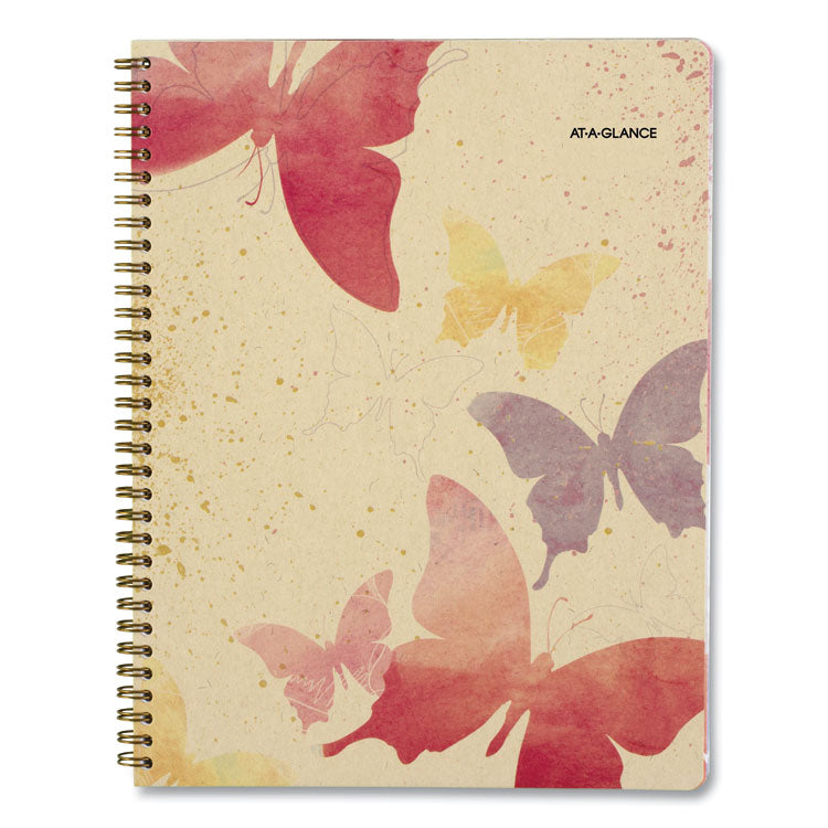 AT-A-GLANCE® Watercolors Weekly/Monthly Planner, Watercolors Artwork, 11 x 8.5, Multicolor Cover, 12-Month (Jan to Dec): 2024 (AAG791905G)
