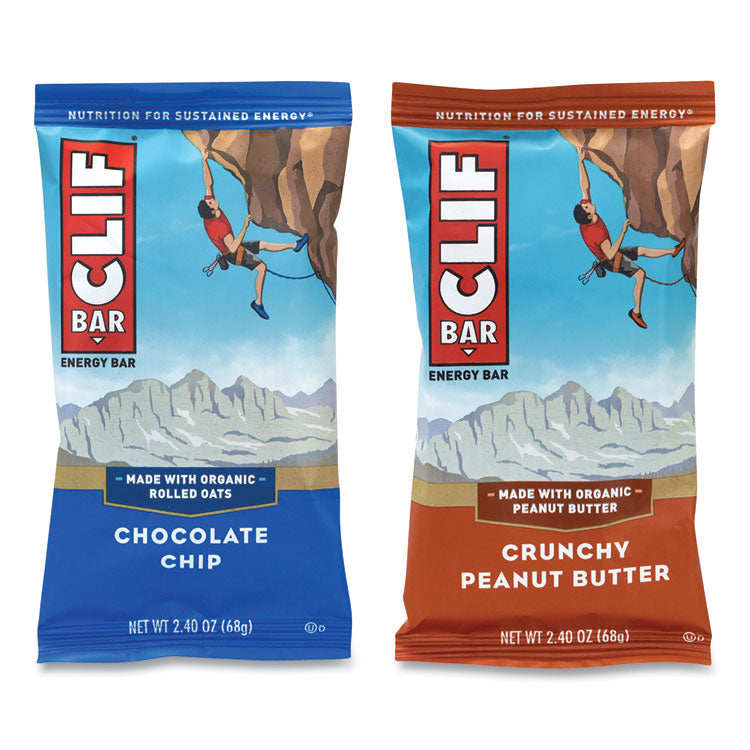 CLIF® Bar Energy Bar, Chocolate Chip/Crunchy Peanut Butter, 2.4 oz, 24/Box, Ships in 1-3 Business Days (GRR22000438) Case of 24