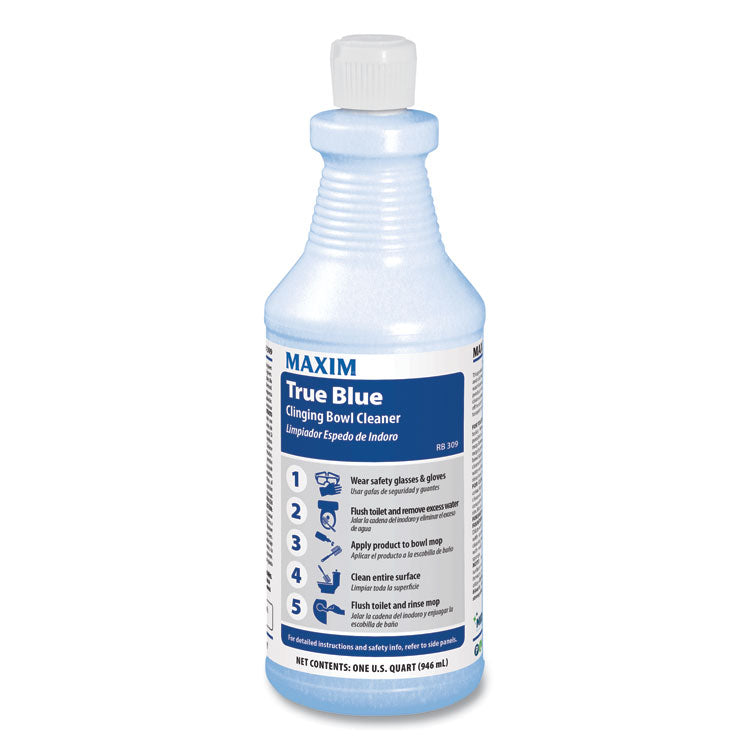 Maxim® True Blue Clinging Bowl Cleaner, Mint Scent, 32 oz Bottle, 12/Carton (MLB03090012) Case of 12