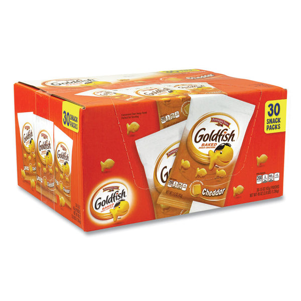 Pepperidge Farm® Goldfish Crackers, Cheddar, 1.5 oz Bag, 30 Bags/Box, Ships in 1-3 Business Days (GRR22000493)