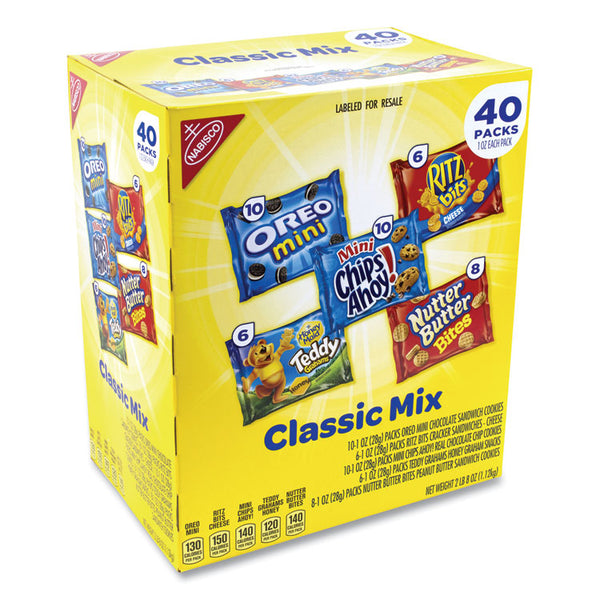 Nabisco® Cookie and Cracker Classic Mix, Assorted Flavors, 1 oz Pack, 40 Packs/Box, Ships in 1-3 Business Days (GRR22000086)