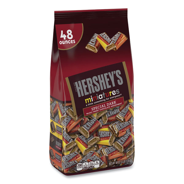 Hershey®'s Miniatures Variety Share Pack, Dark Assortment, 48 oz Bag, Ships in 1-3 Business Days (GRR20900314) Each