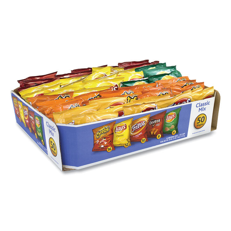 Frito-Lay Potato Chips Bags Variety Pack, Assorted Flavors, 1 oz Bag, 50 Bags/Carton, Ships in 1-3 Business Days (GRR22000403) Case of 50