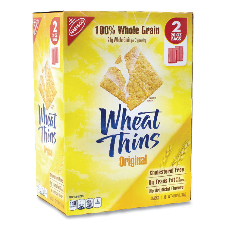 Nabisco® Wheat Thins Crackers, Original, 20 oz Bag, 2 Bags/Pack, Ships in 1-3 Business Days (GRR22000087) Each