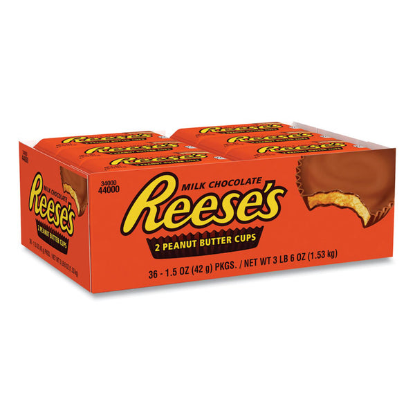 Reese's® Peanut Butter Cups Bar, Full Size, 1.5 oz Bar, 2 Cups/Bar, 36 Bars/Box, Ships in 1-3 Business Days (GRR20900149) Case of 36