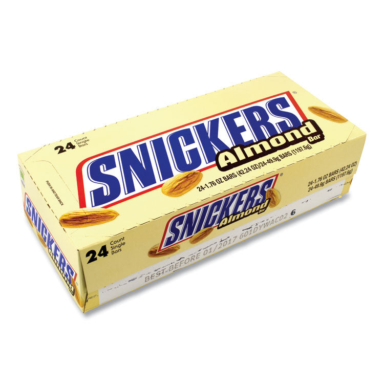 Snickers® Almond Bar, 1.76 oz Bar, 24 Bars/Box, Ships in 1-3 Business Days (GRR20902448) Case of 24