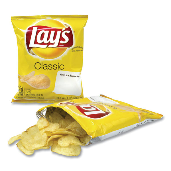 Lay's® Regular Potato Chips, Classic Flavor, 1 oz Bag, 50/Carton, Ships in 1-3 Business Days (GRR22000480) Case of 50