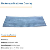 McKesson Mattress Overlay Pressure Redistribution Type 72 L X 20 W X 2 H Inch For Use with Bed Mattresses (929216_CS) 12/CS