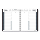 AT-A-GLANCE® 24-Hour Daily Appointment Book, 11 x 8.5, Black Cover, 12-Month (Jan to Dec): 2025 (AAG7021405)