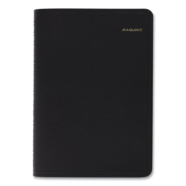 AT-A-GLANCE® Daily Appointment Book with 30-Minute Appointments, 8 x 5, Black Cover, 12-Month (Jan to Dec): 2024 (AAG7020705)