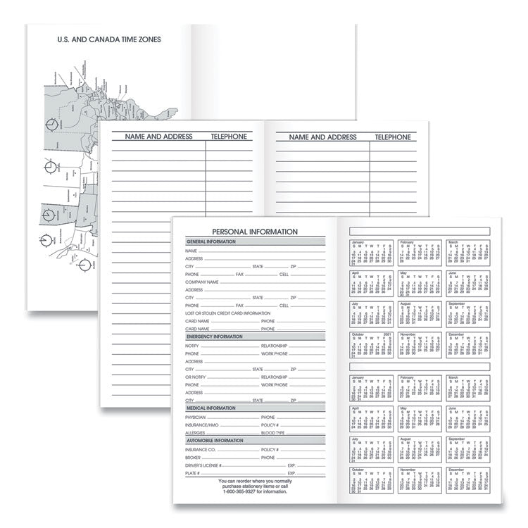 AT-A-GLANCE® Pocket Size Monthly Planner Refill, 6 x 3.5, White Sheets, 13-Month (Jan to Jan): 2024 to 2025 (AAG7090610)