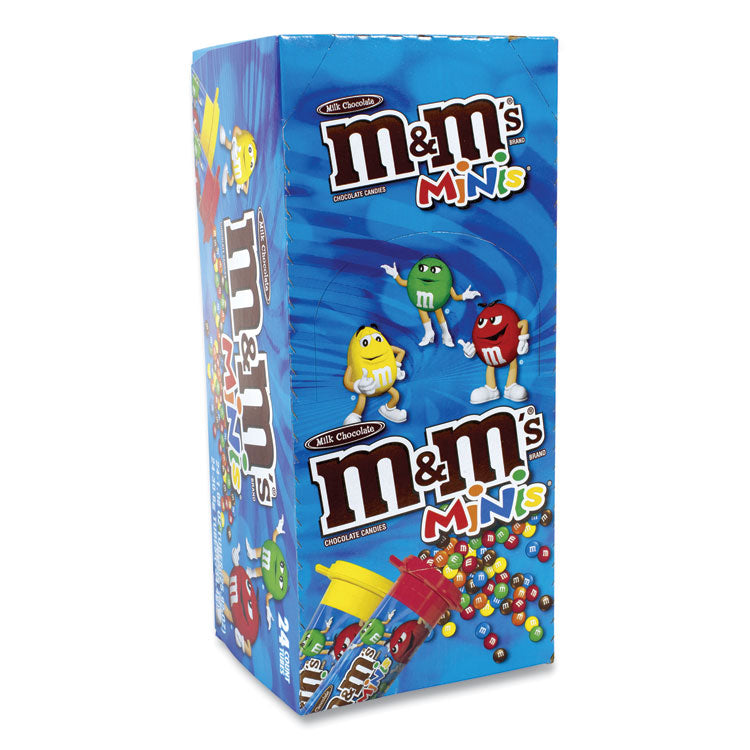 M & M's® Milk Chocolate Mini Tubes, 1.08 oz, 24 Tubes/Box, Ships in 1-3 Business Days (GRR20900061) Case of 24
