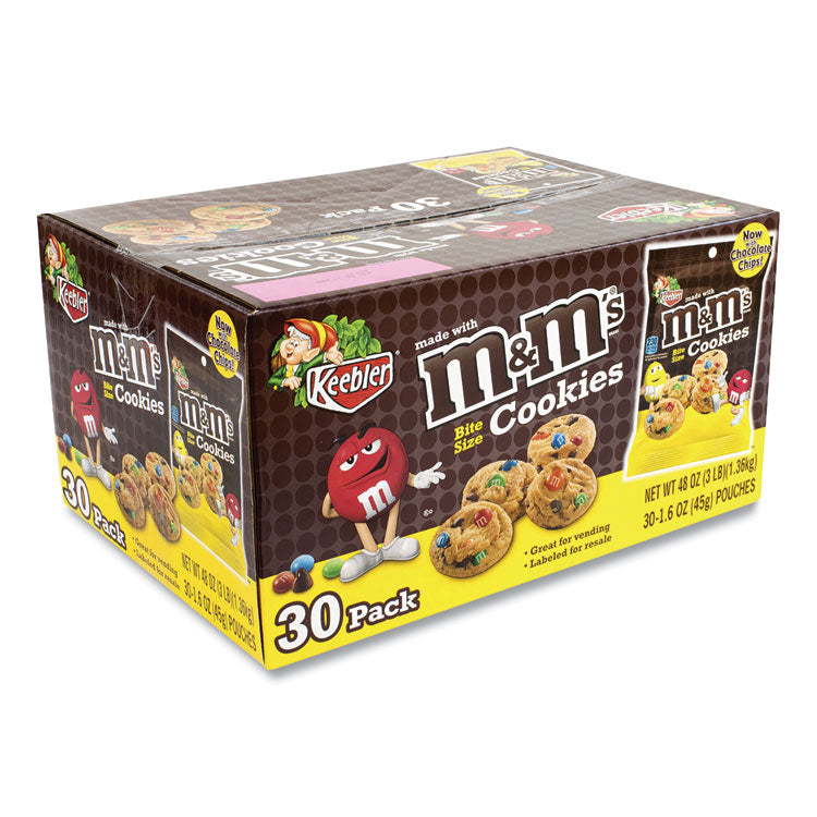 Keebler® Mini Cookie Snack Packs, Chocolate Chip/MandMs, 1.6 oz Pouch, 30 Pouches/Carton, Ships in 1-3 Business Days (GRR20900466) Case of 30