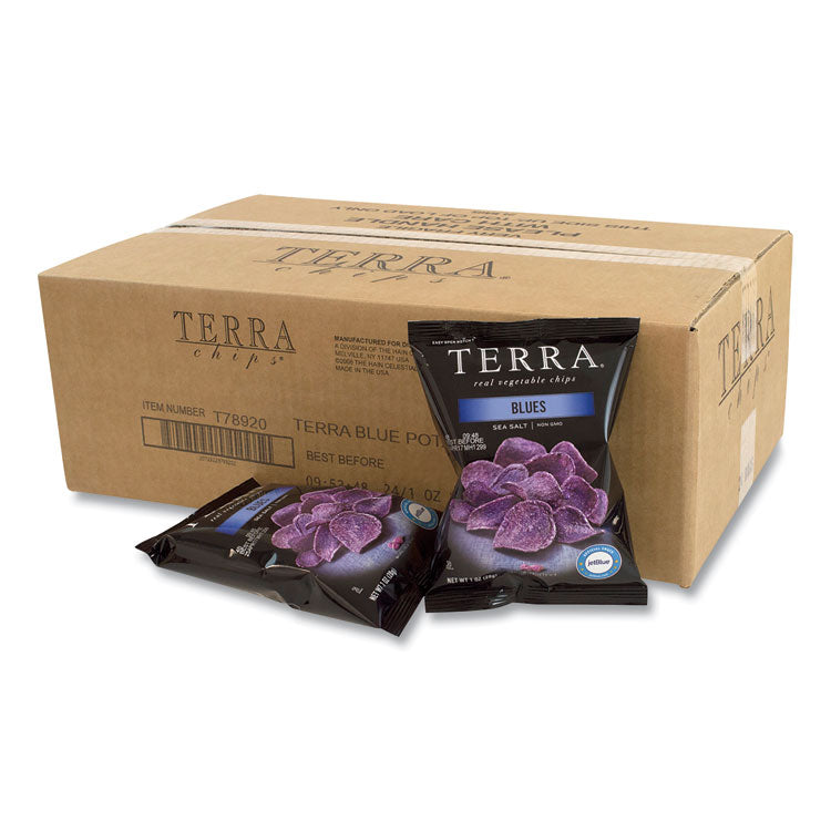 TERRA® Real Vegetable Chips Blue, Blues Sea Salt, 1 oz Bag, 24 Bags/Box, Ships in 1-3 Business Days (GRR20902474) Case of 24