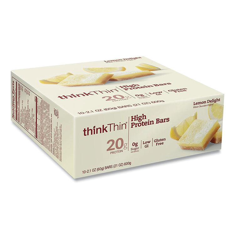 thinkThin® High Protein Bars, Lemon Delight, 2.1 oz Bar, 10 Bars/Carton, Ships in 1-3 Business Days (GRR20902479) Case of 10