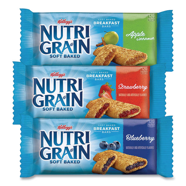 Kellogg's® Nutri-Grain Soft Baked Breakfast Bars, Assorted, 1.3 oz Bar, 48/Carton, Ships in 1-3 Business Days (GRR22000508)