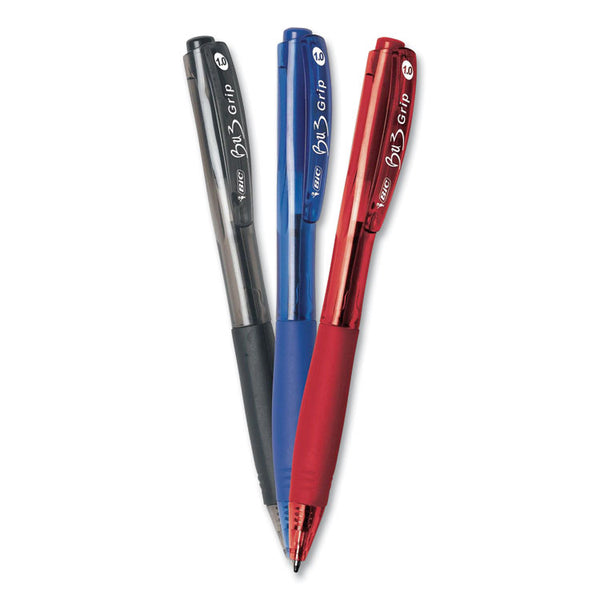 BIC® BU3 Ballpoint Pen, Retractable, Medium 1 mm, Assorted Ink and Barrel Colors, 18/Pack (BICBU3P18AST)