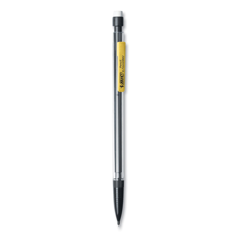 BIC Xtra Smooth Mechanical Pencil, 0.7 mm, HB  (#2), Black Lead, Clear Barrel, 40/Pack (BICMPP40MJBLK) Pack of 40