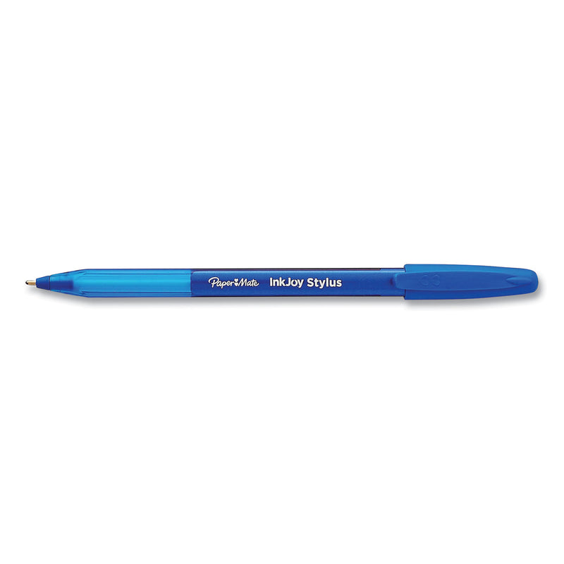 Paper Mate® InkJoy 100 Ballpoint Pen/Stylus, Stick, Medium 1 mm, Blue Ink, Blue Barrel, 12/Pack (PAP1924320DZ) 1 Dozen