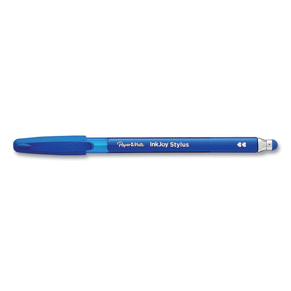Paper Mate® InkJoy 100 Ballpoint Pen/Stylus, Stick, Medium 1 mm, Blue Ink, Blue Barrel, 12/Pack (PAP1924320DZ) 1 Dozen