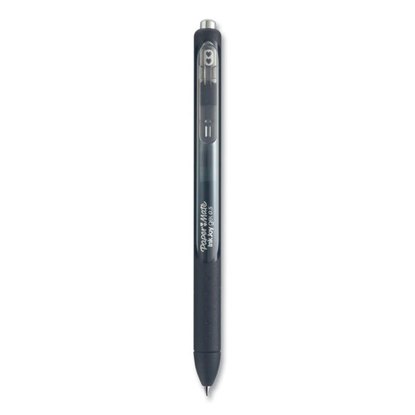 Paper Mate® InkJoy Gel Pen, Retractable, Fine 0.5 mm, Black Ink, Black/Smoke Barrel, 8/Pack (PAP1968613)