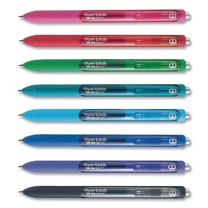 Papermate InkJoy Gel Pen, Retractable, Medium 0.7 mm, Assorted Ink and Barrel Colors, 8/Pack (PAP1958946) Pack of 8