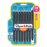 Paper Mate® InkJoy Gel Pen, Retractable, Medium 0.7 mm, Black Ink, Black/Smoke Barrel, 8/Pack (PAP1958856)