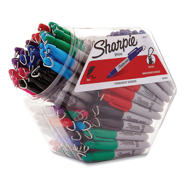Sharpie® Mini Permanent Marker, Fine Bullet Tip, Assorted Colors, 72/Pack (SAN35111)