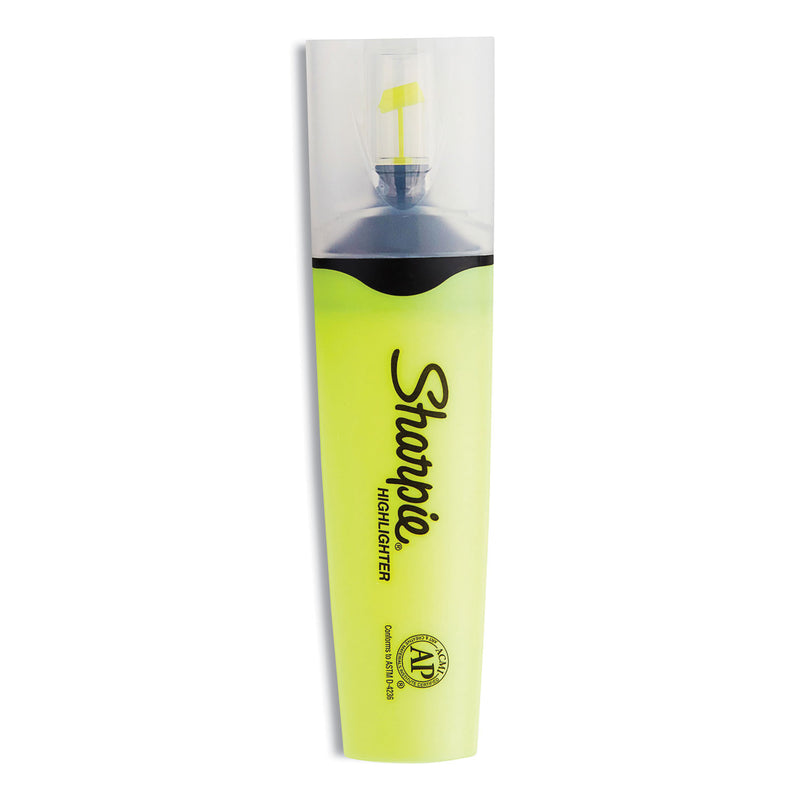 Sharpie® Clearview Tank-Style Highlighter, Yellow Ink, Chisel Tip, Yellow/Black/Clear Barrel, 3/Pack (SAN1904613) Pack of 3