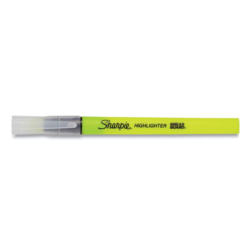 Sharpie® Clearview Pen-Style Highlighter, Fluorescent Yellow Ink, Chisel Tip, Yellow/Black/Clear Barrel, 3/Pack (SAN1950745) Pack of 4