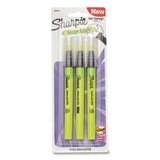 Sharpie® Clearview Pen-Style Highlighter, Fluorescent Yellow Ink, Chisel Tip, Yellow/Black/Clear Barrel, 3/Pack (SAN1950745) Pack of 4