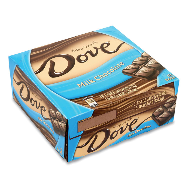 Dove® Chocolate Milk Chocolate Bars, 1.44 oz, 18 Bars/Carton, Ships in 1-3 Business Days (GRR20900468) Case of 18