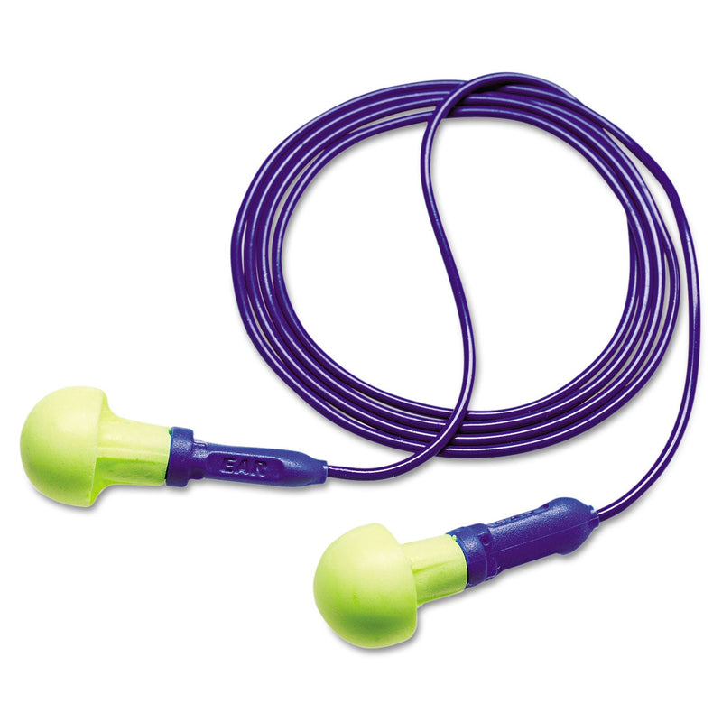 3M™ E-A-R™ Push-Ins Foam Earplug, Polyurethan, Blue/Yellow, Corded (MMM3181001) 100 Pairs
