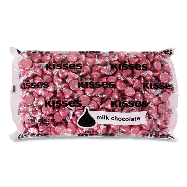 Hershey®'s KISSES, Milk Chocolate, Pink Wrappers, 66.7 oz Bag, Ships in 1-3 Business Days (GRR24600052) Each