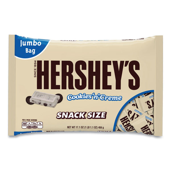 Hershey®'s Snack Size Bars, Cookies n Creme, 17.1 oz Bag, 2/Pack, Ships in 1-3 Business Days (GRR24600029) Case of 2