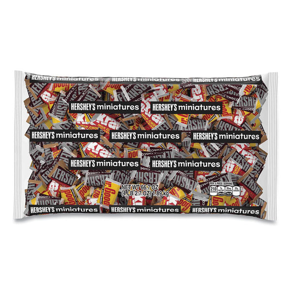 Hershey®'s Miniatures Variety Bulk Pack, Assorted Chocolates, 66.7 oz Bag, Ships in 1-3 Business Days (GRR24600055) Each