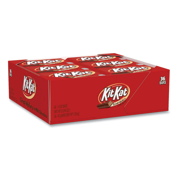 Kit Kat® Wafer Bar with Milk Chocolate, 1.5 oz Bar, 36 Bars/Box, Ships in 1-3 Business Days (GRR24600040)