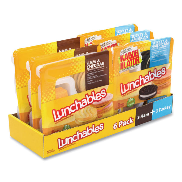 Oscar Mayer Lunchables Variety Pack, Turkey/American and Ham/Cheddar, 6/Carton, Ships in 1-3 Business Days (GRR90200011)