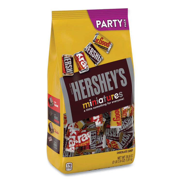 Hershey®'s Miniatures Variety Party Pack, Assorted Chocolates, 35.9 oz Bag, Ships in 1-3 Business Days (GRR24600402) Each